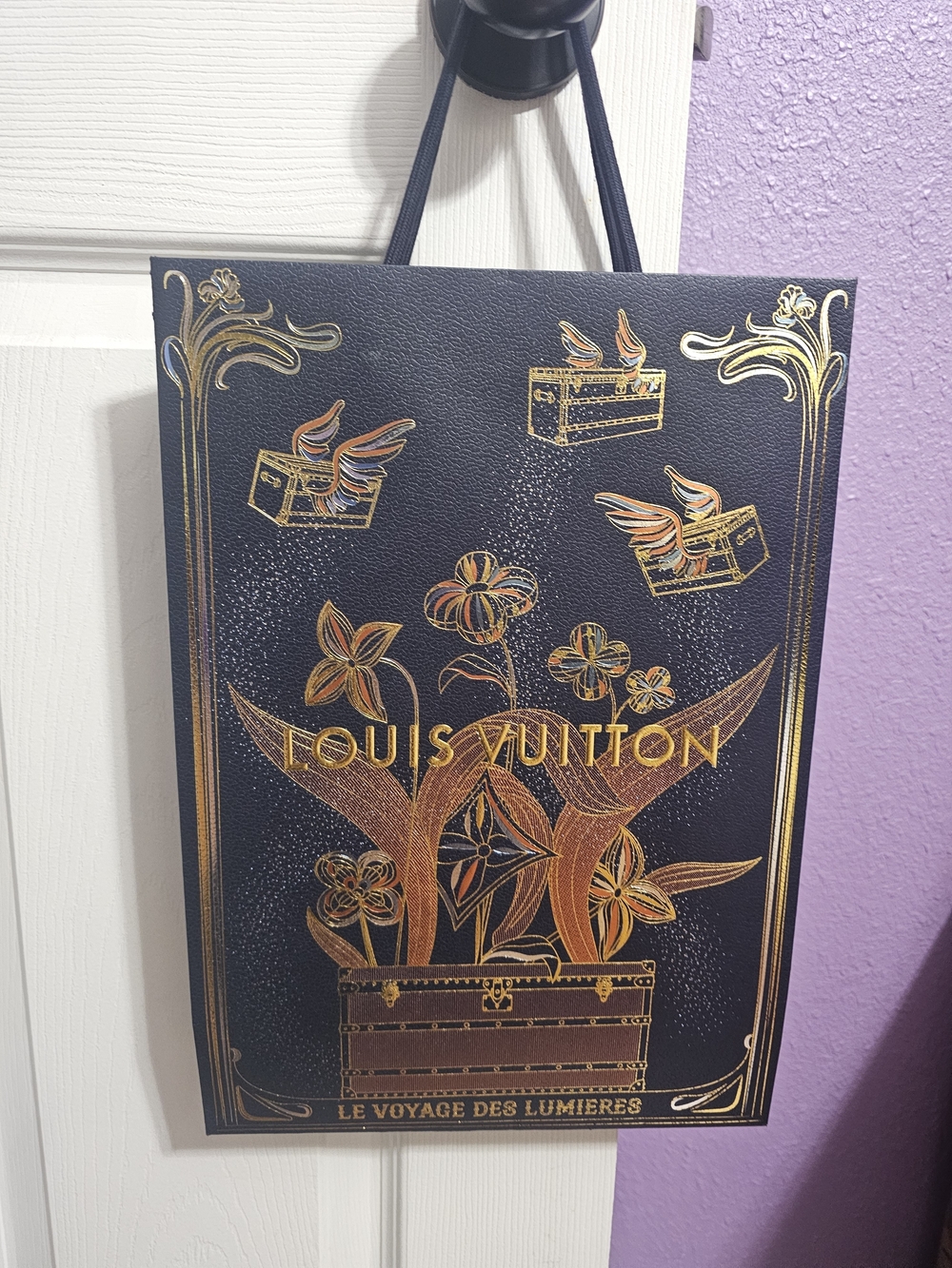 Louis Vuitton Black & Gold Decorative Shopping Bag - Picture 4 of 7